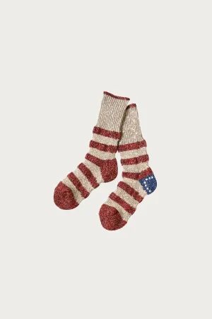 56 Yarns Flag Stripe Socks - Red