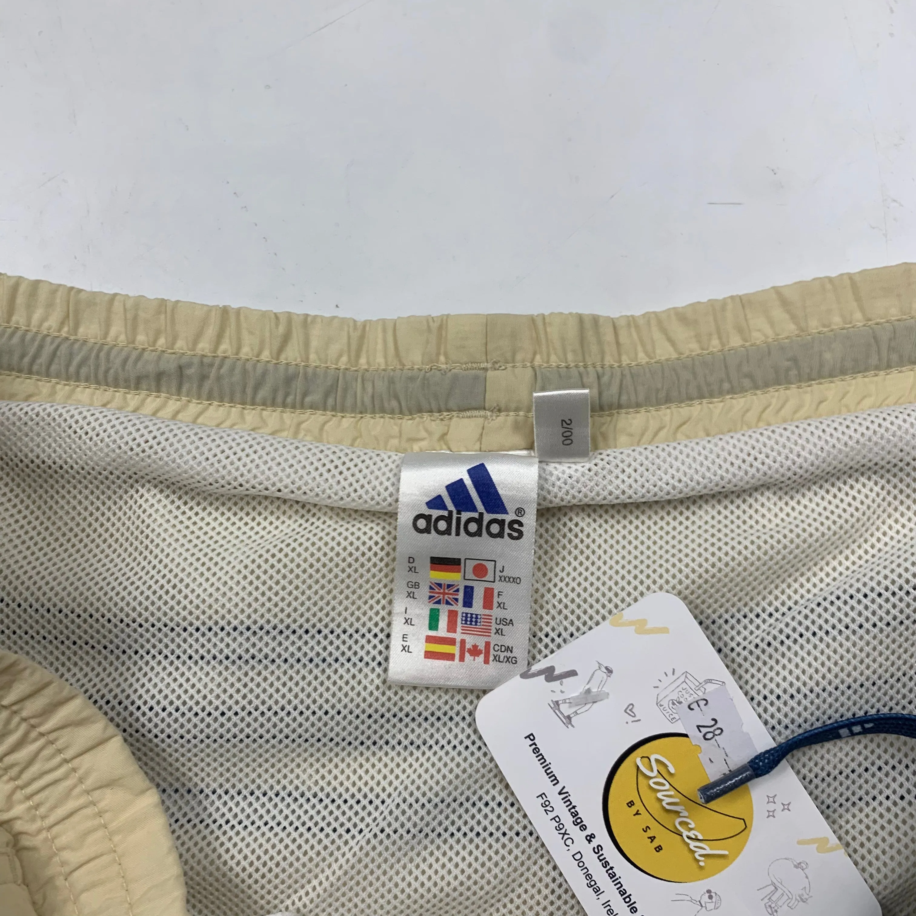 Adidas Vintage Cream Shorts (XL)