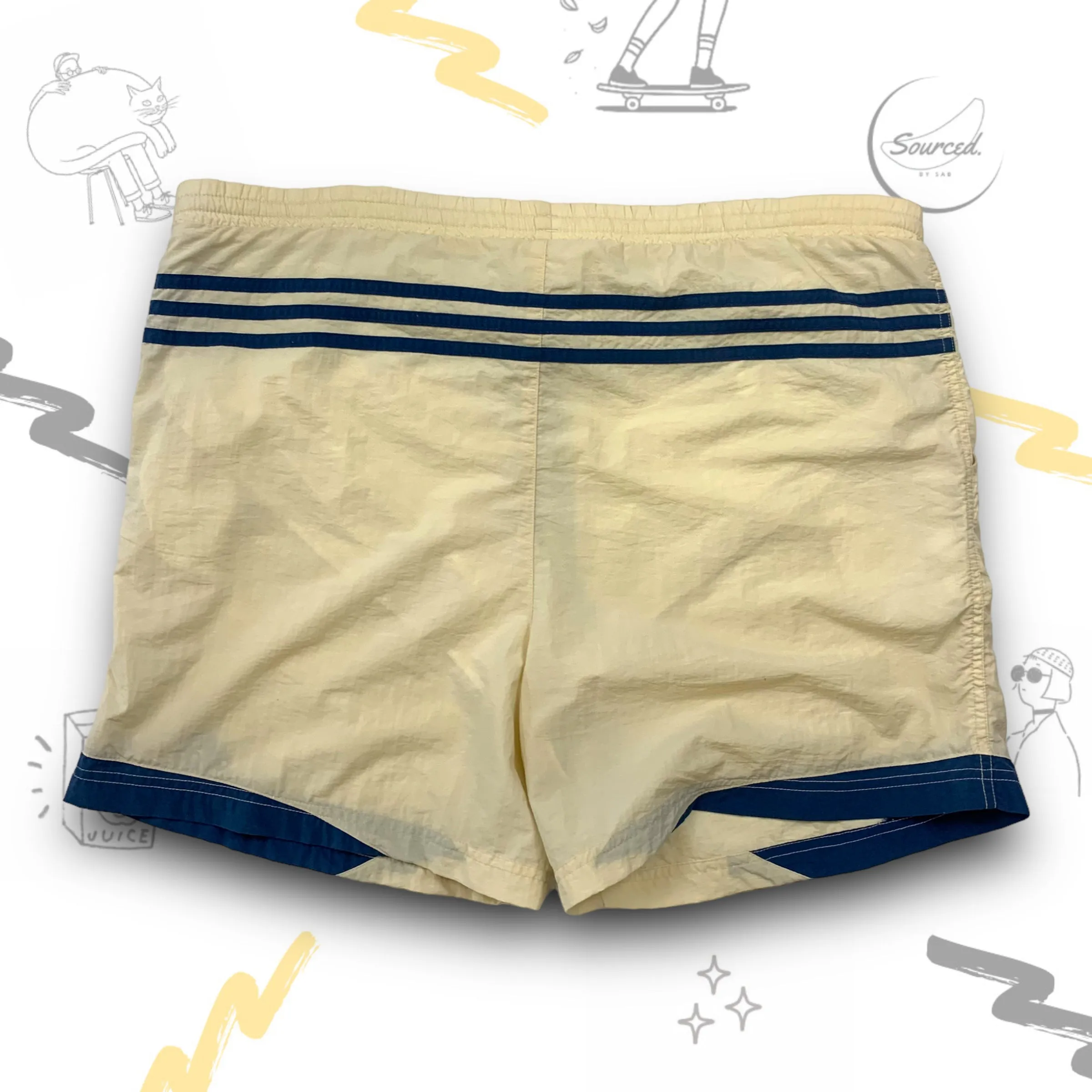 Adidas Vintage Cream Shorts (XL)