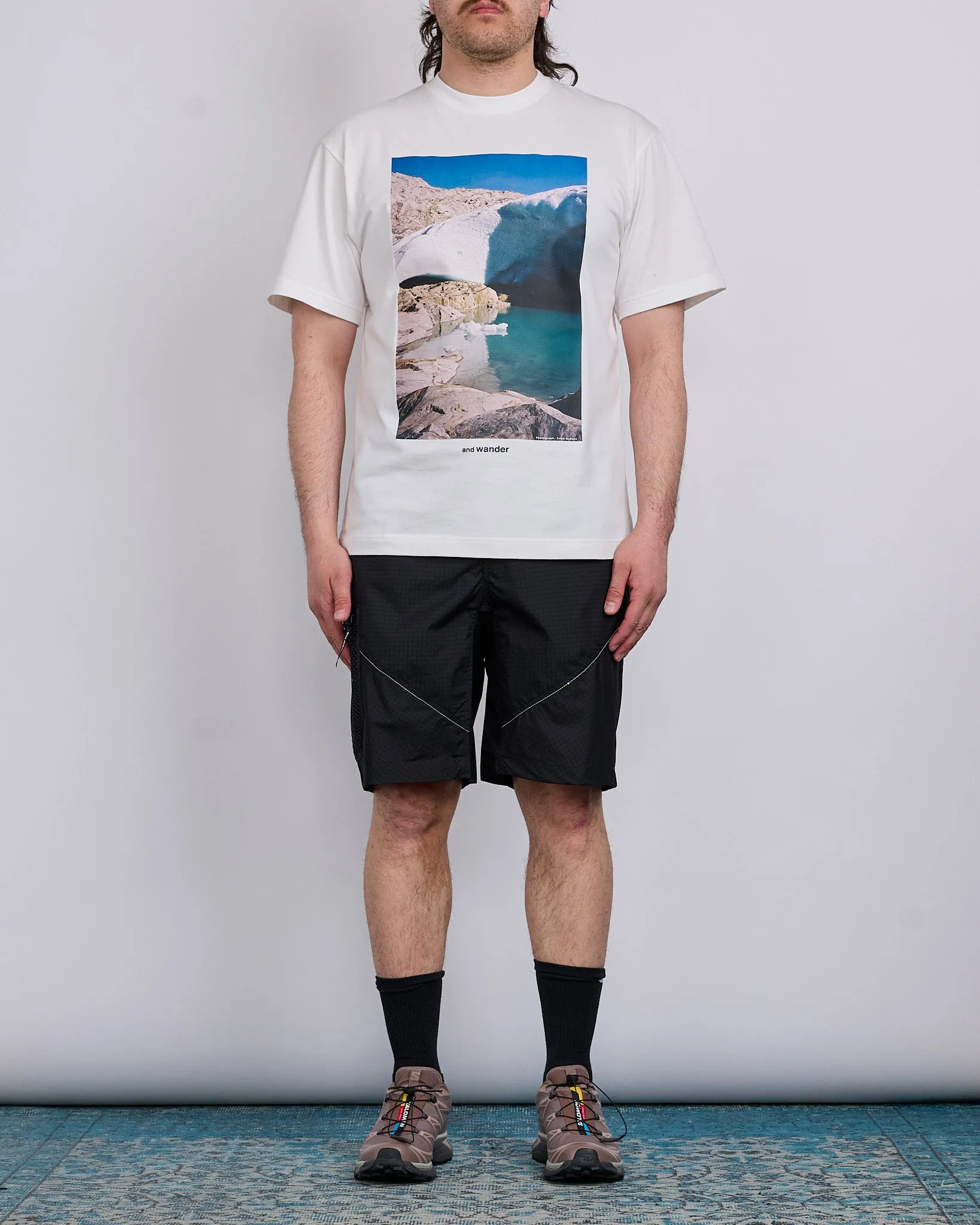 and wander Breath Rip Nylon Short Black