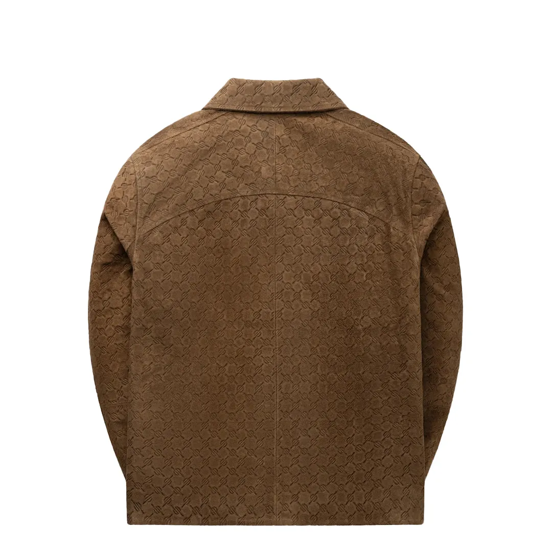 CAMEL SUEDE JACKET BROWN