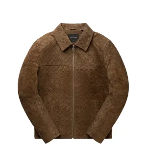 CAMEL SUEDE JACKET BROWN