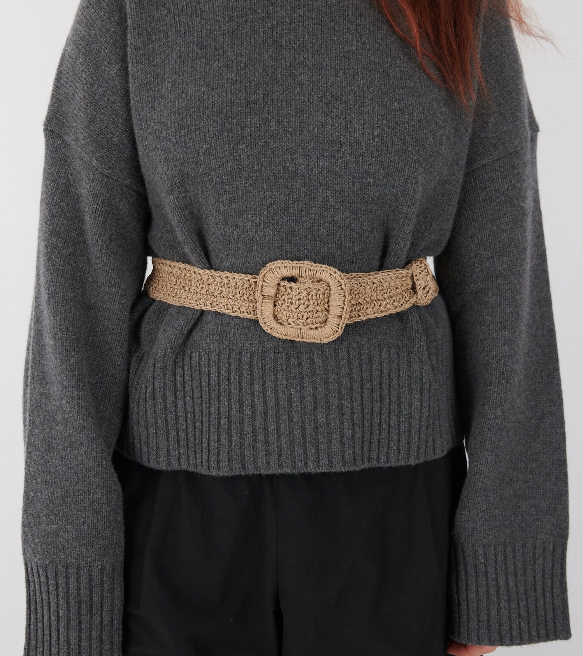 Carla Straw Belt Natural