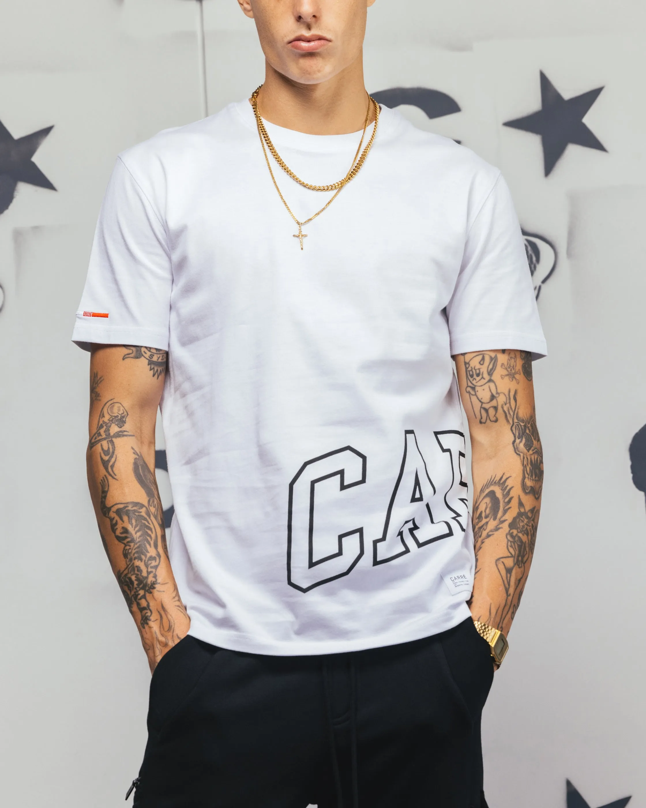 Carr Men's Enorme Classique Short Sleeve T-Shirt White
