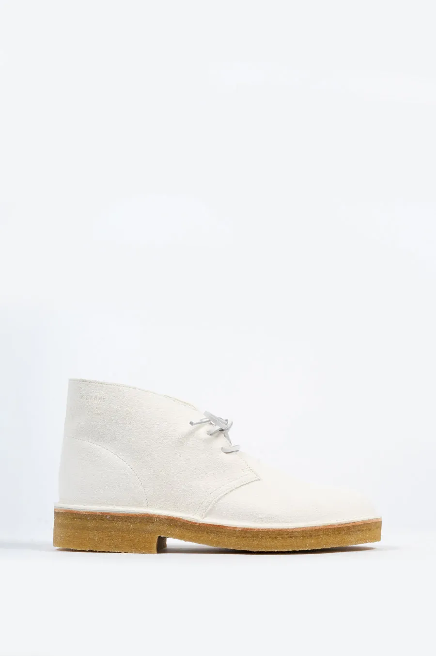 CLARKS DESERT BOOT 221 WHITE SUEDE