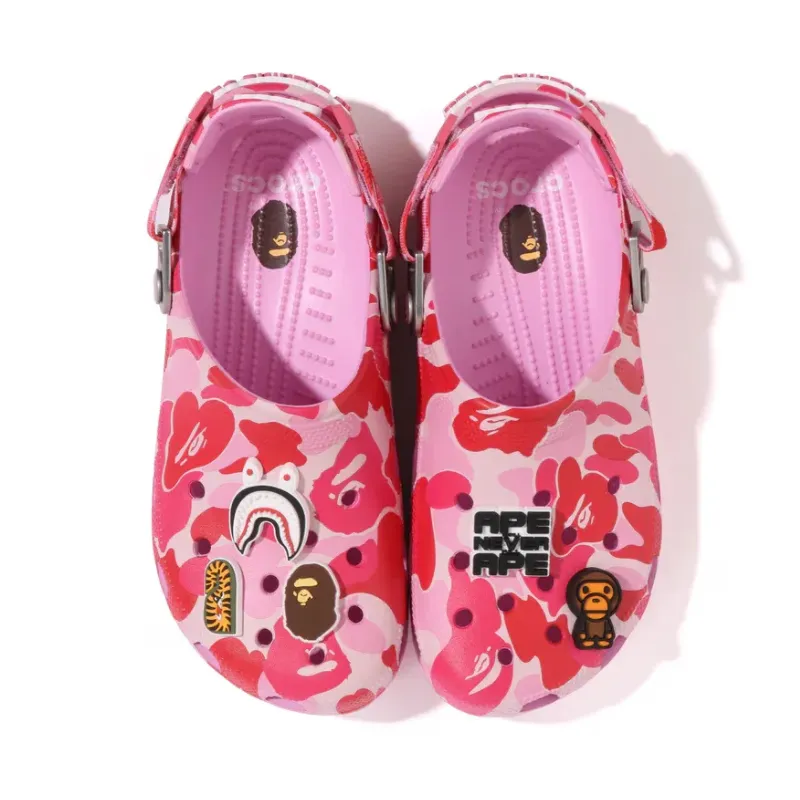 Crocs Classic Clog A Bathing Ape ABC Camo Pink