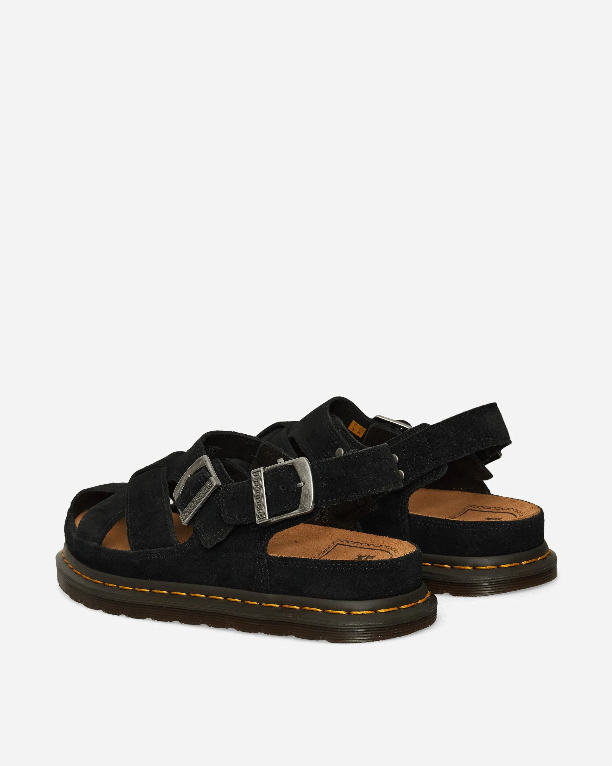Fisherman Suede Sandals Black