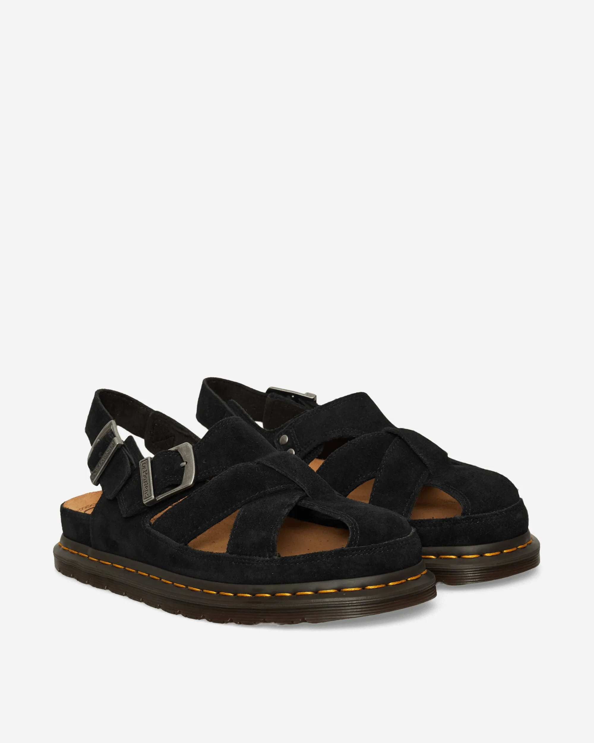 Fisherman Suede Sandals Black