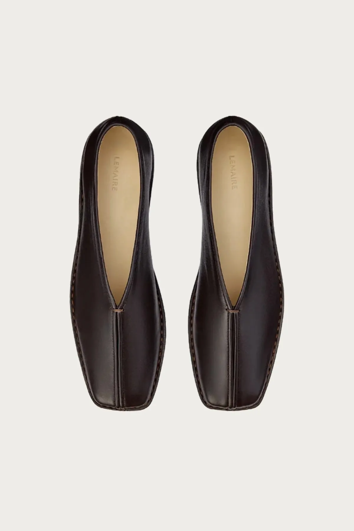 Flat Piped Slippers - Dark Chocolate