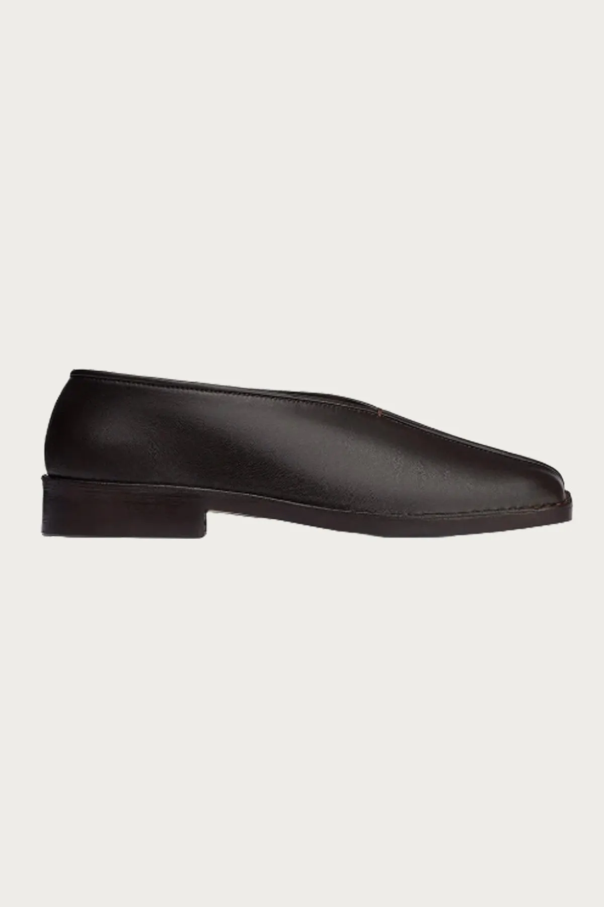 Flat Piped Slippers - Dark Chocolate