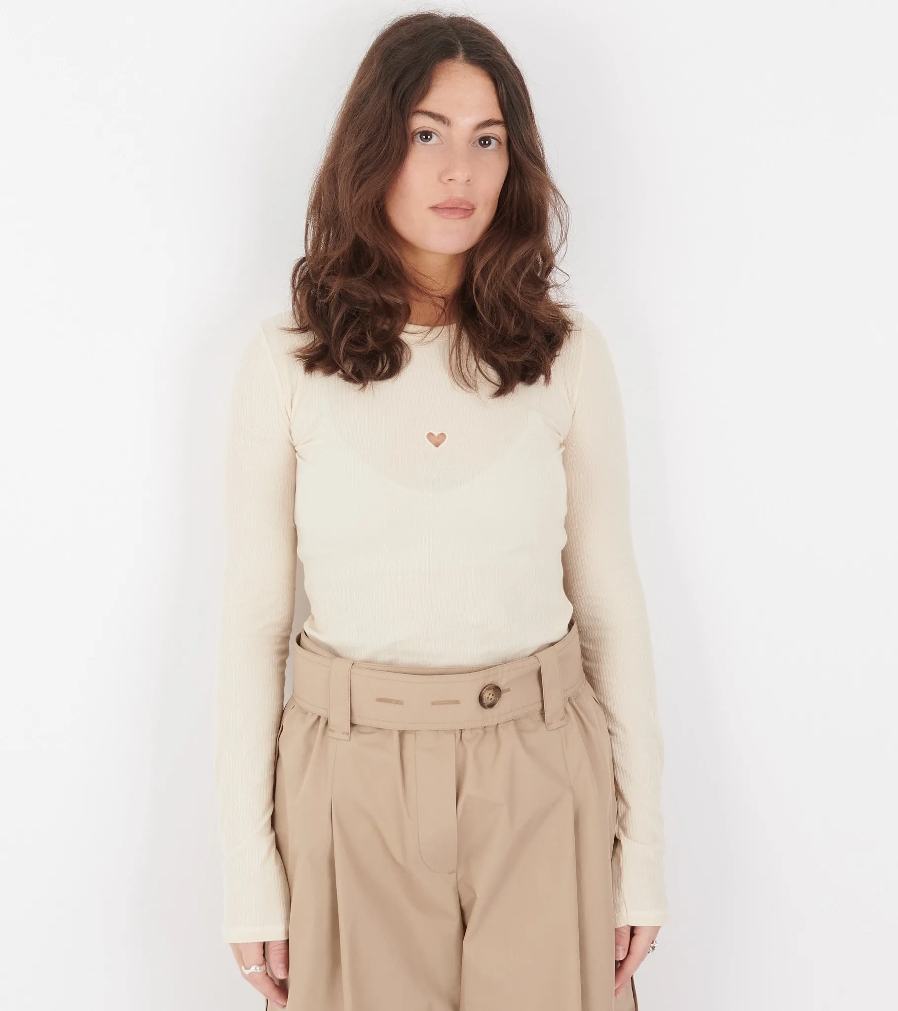 Heart Long Sleeve Tee Undyed