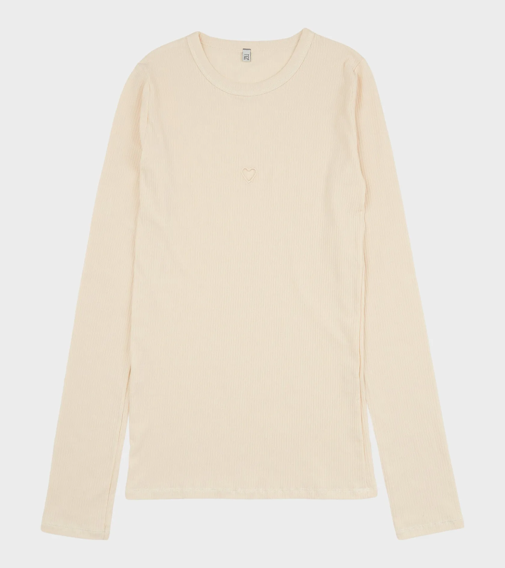 Heart Long Sleeve Tee Undyed