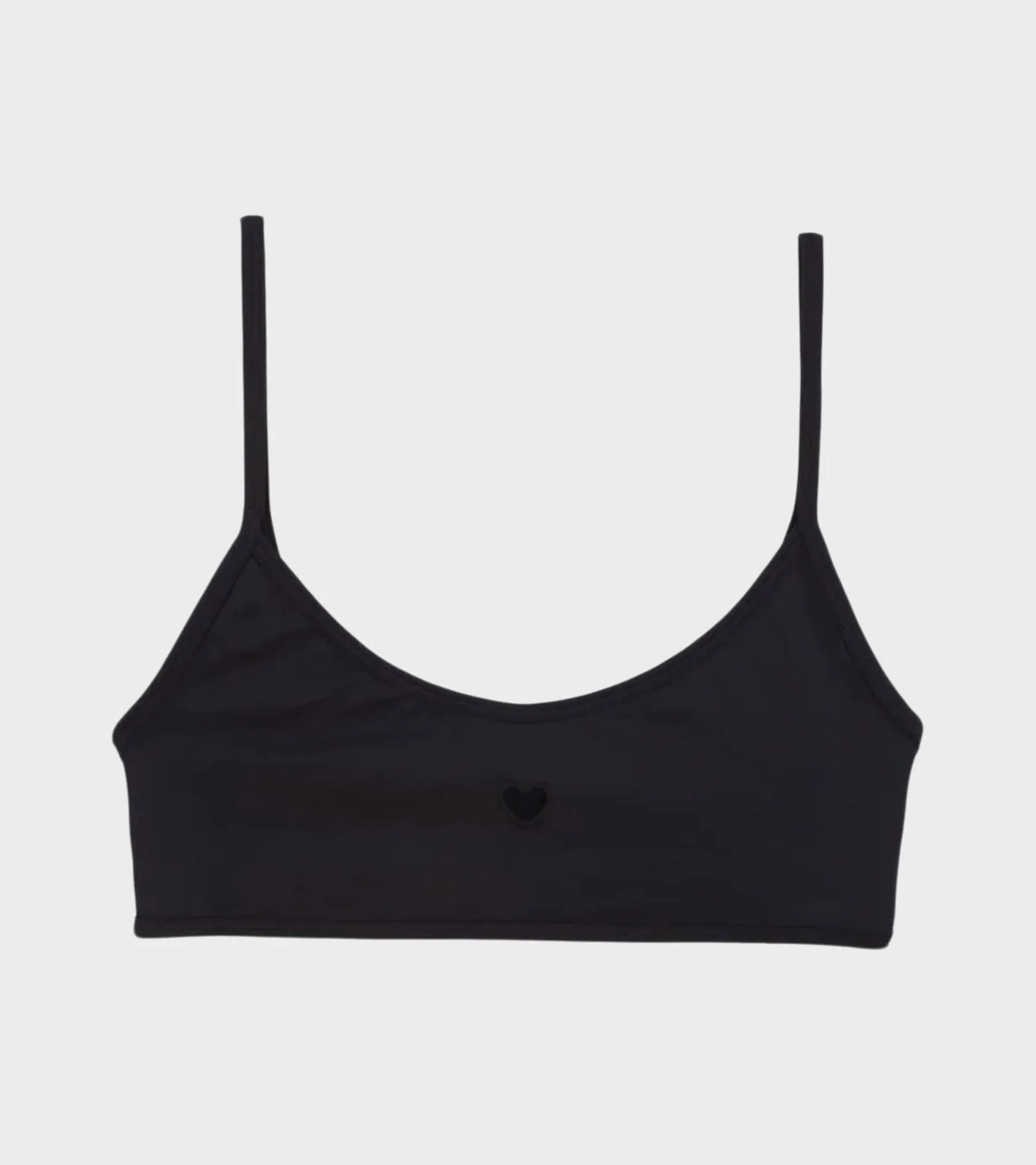 Heart Swim Top Black