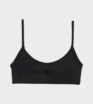 Heart Swim Top Black