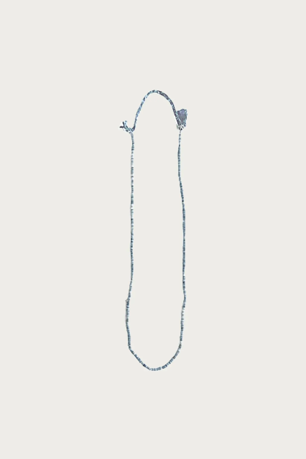 Indigo Dyed Shells Bead Necklace - Aizome