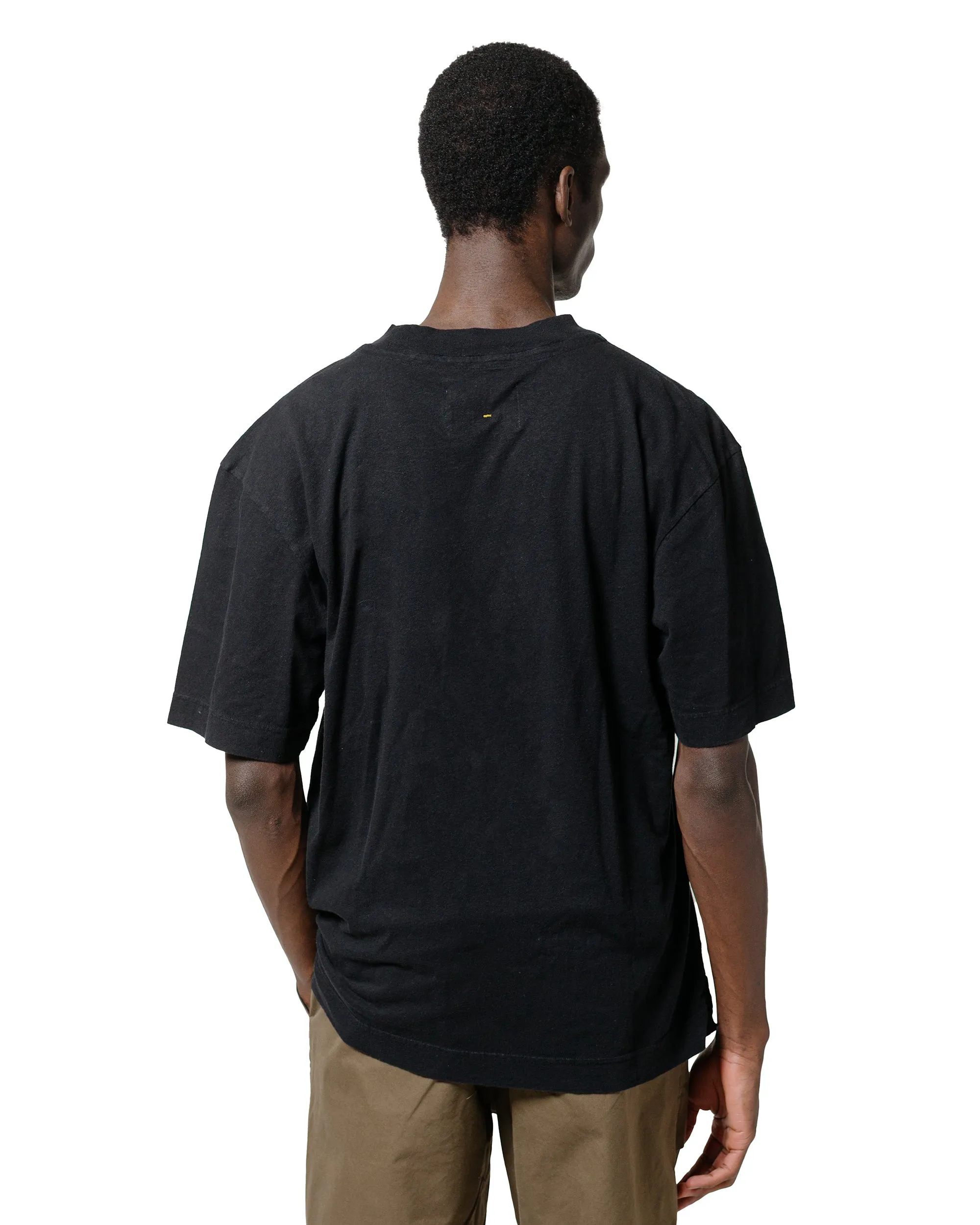 MHL Simple T-Shirt Organic Cotton Linen Jersey Black