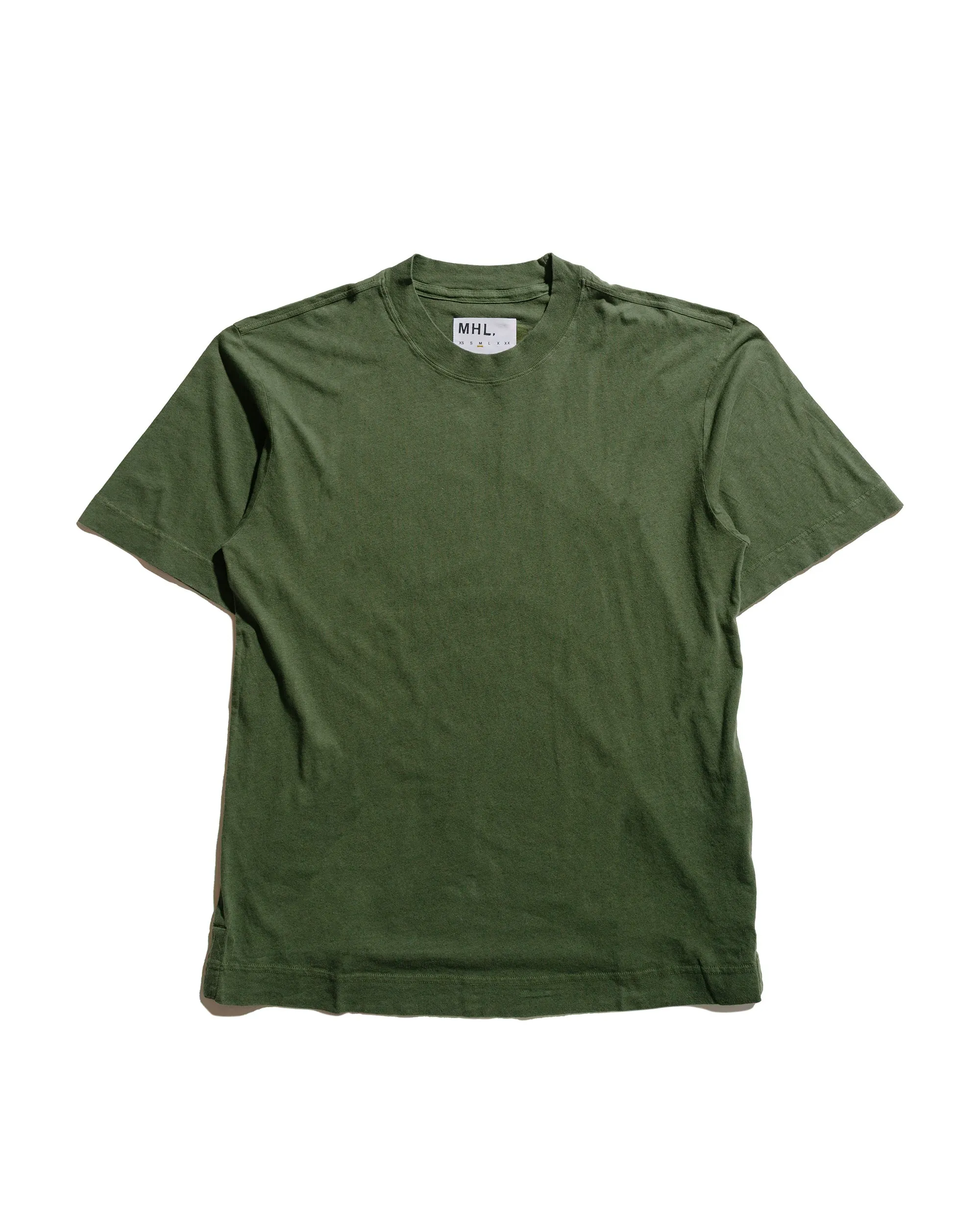 MHL Simple T-Shirt Organic Cotton Linen Jersey Grass