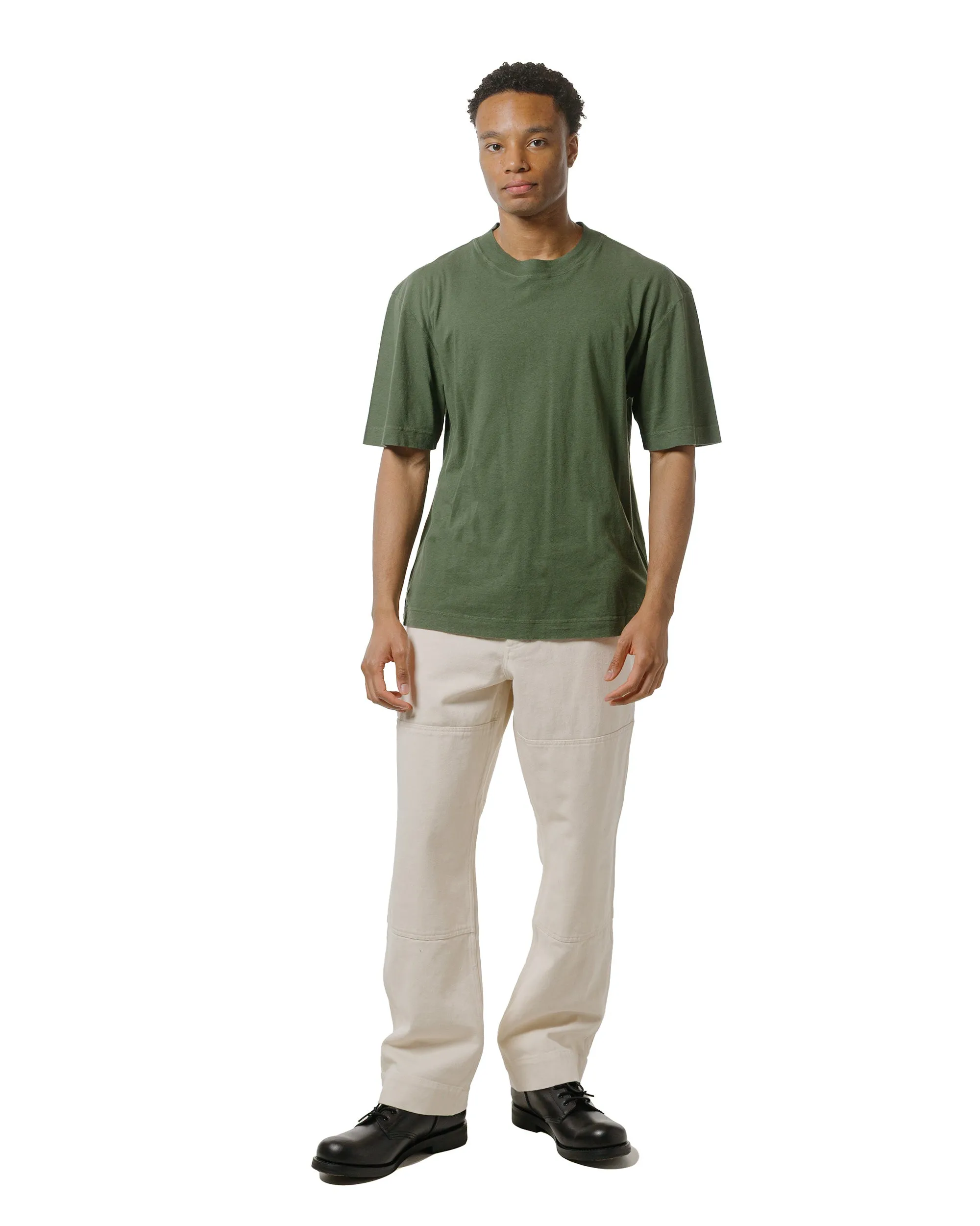 MHL Simple T-Shirt Organic Cotton Linen Jersey Grass