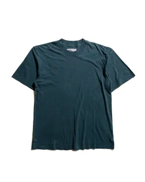MHL Simple T-Shirt Organic Cotton Linen Jersey Mineral Blue