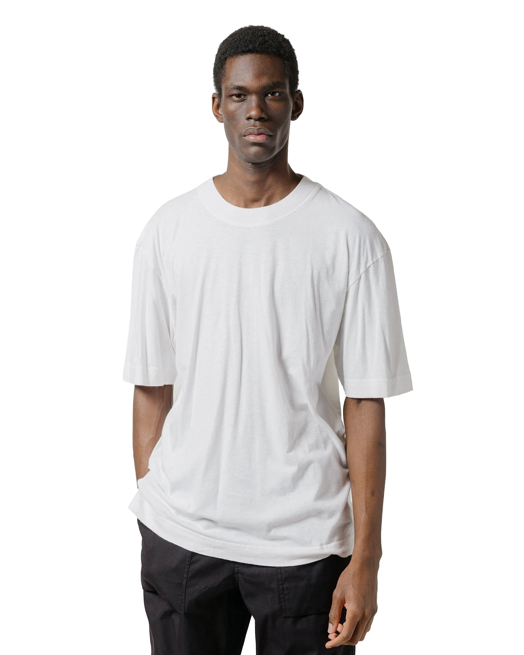 MHL Simple T-Shirt Organic Cotton Linen Jersey White