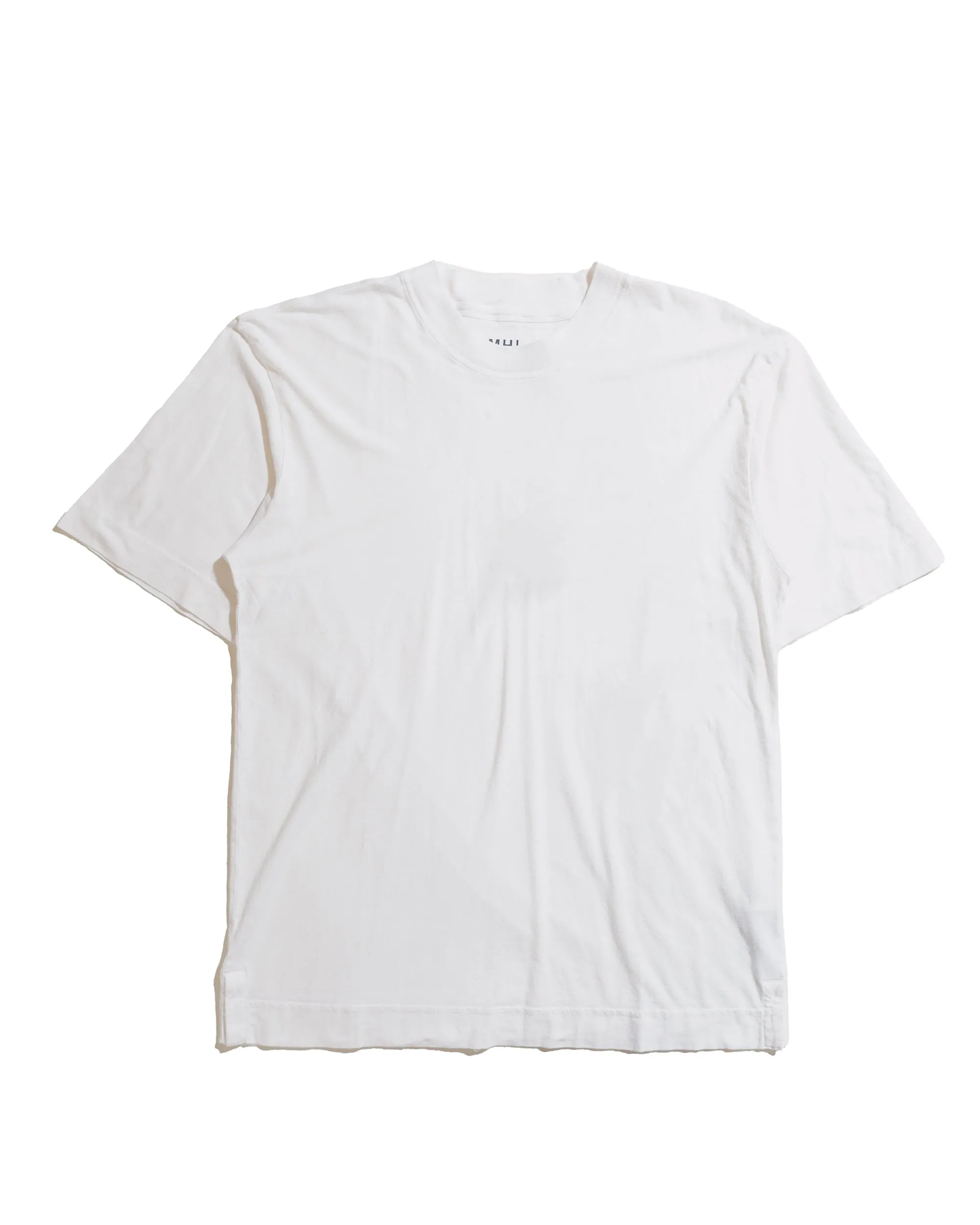 MHL Simple T-Shirt Organic Cotton Linen Jersey White