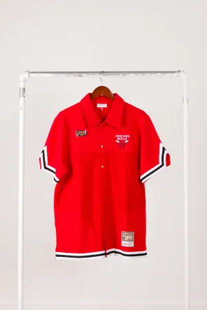 Mitchell & Ness '1997 Chicago Bulls Finals Patch' Warm Up S/S Shirt Red (2020)