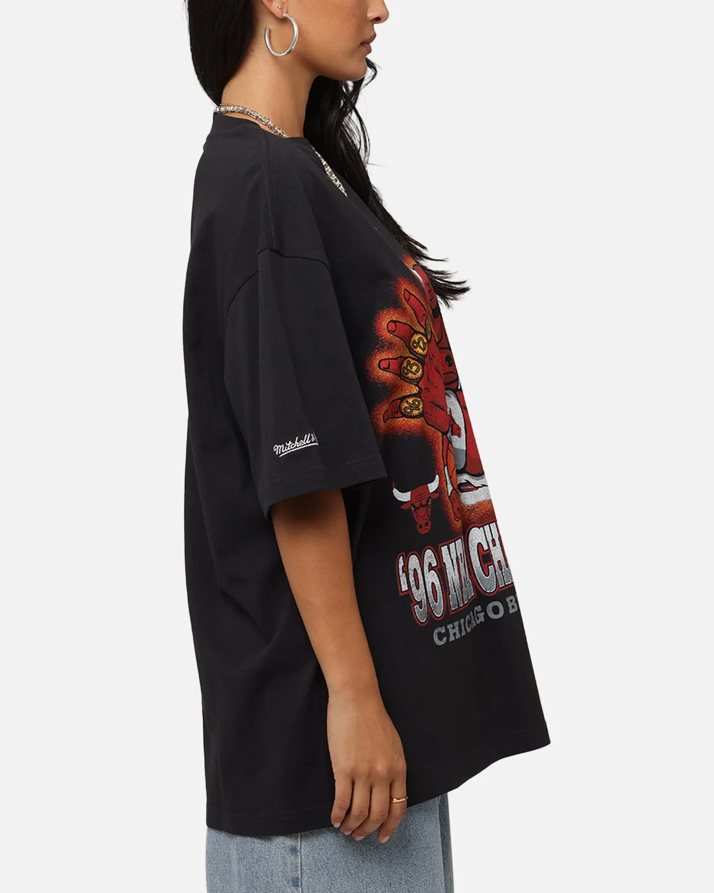 Mitchell & Ness Chicago Bulls '96 NBA Champs T-Shirt Faded Black