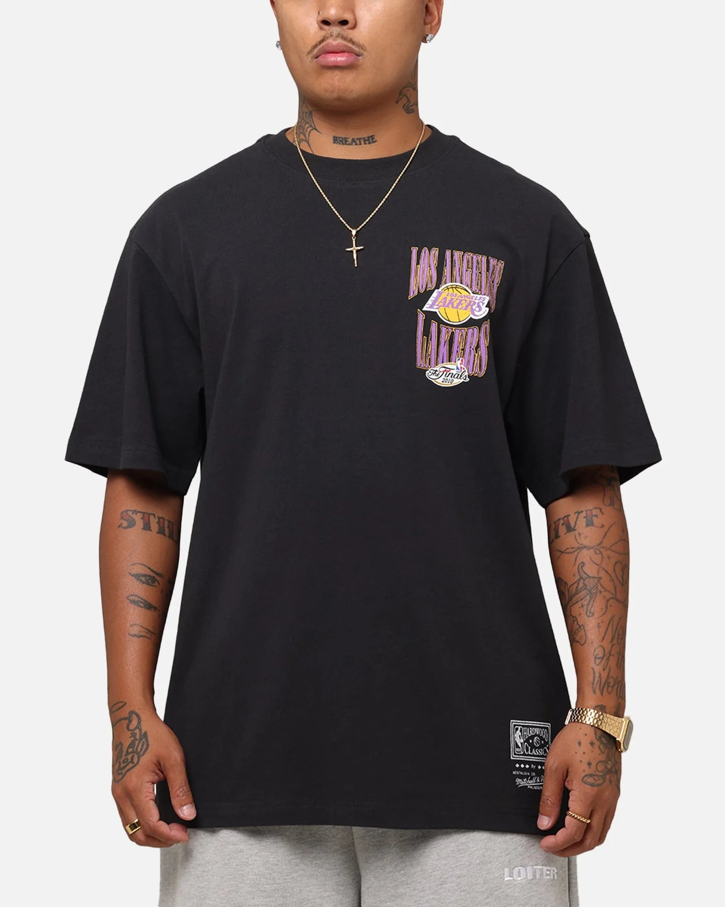 Mitchell & Ness Los Angeles Lakers 17-Time NBA Champions T-Shirt Faded Black