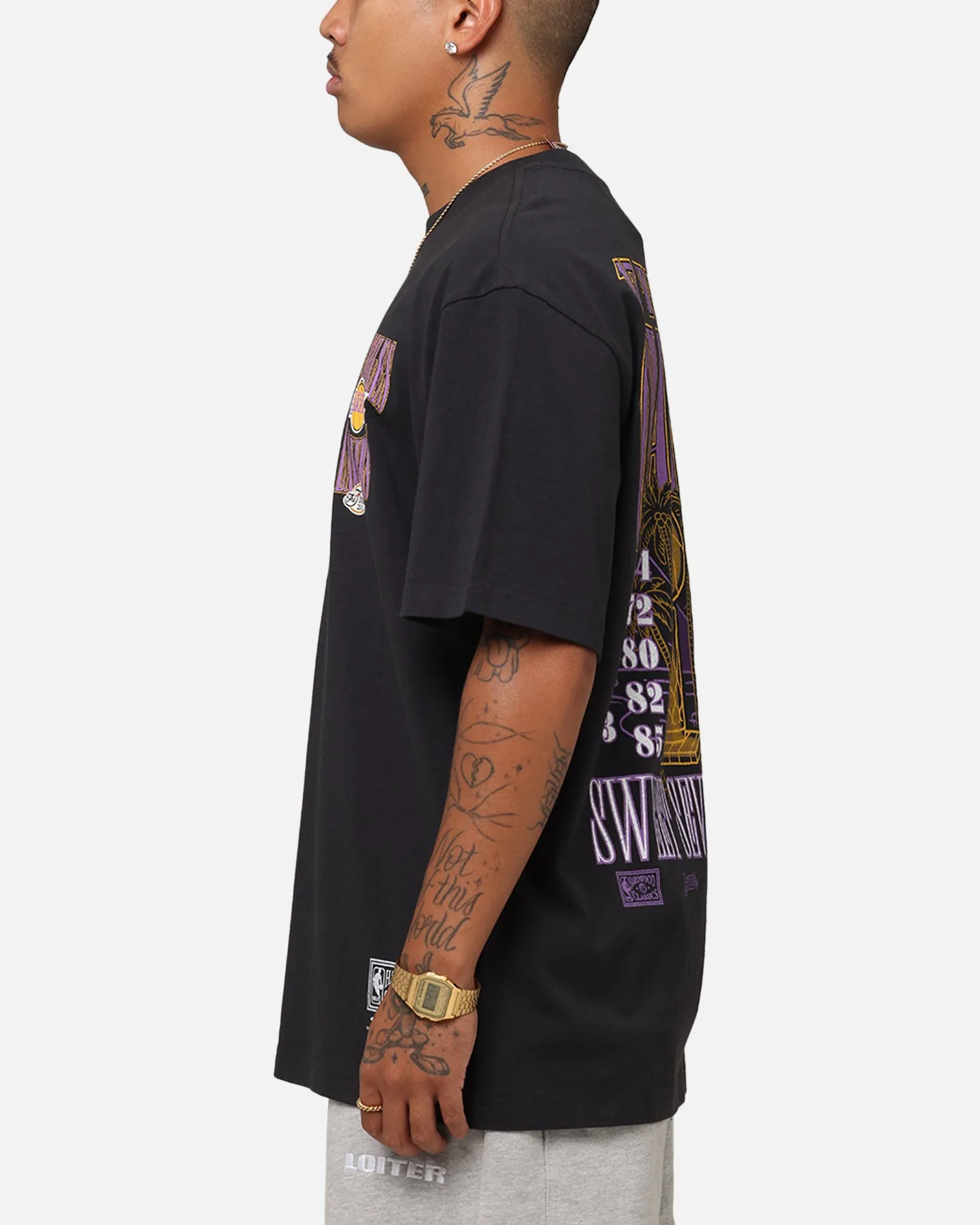 Mitchell & Ness Los Angeles Lakers 17-Time NBA Champions T-Shirt Faded Black