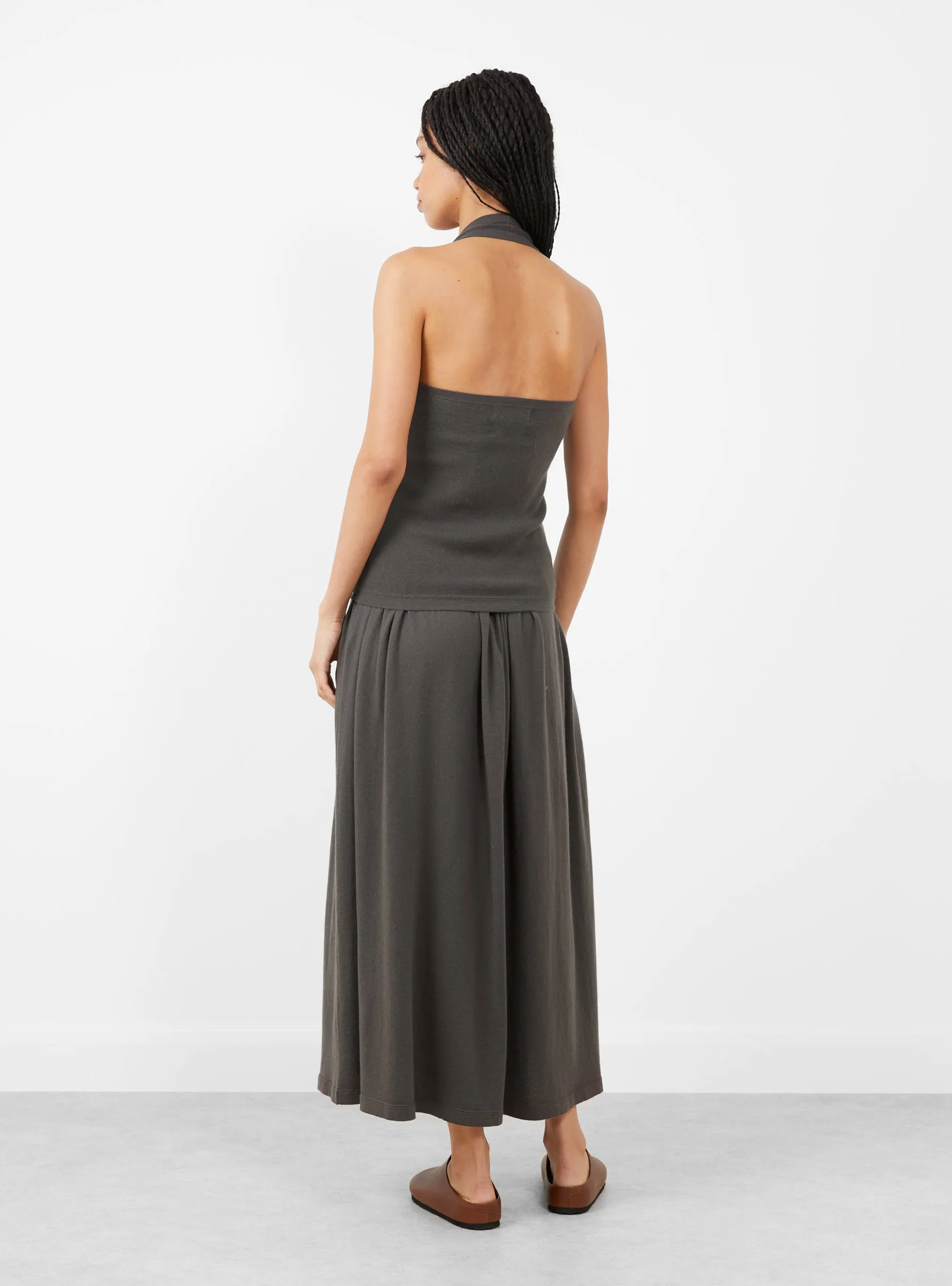 N409 Jerry Cotton Cashmere Top Mud