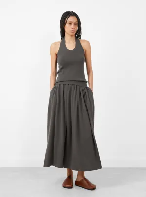 N409 Jerry Cotton Cashmere Top Mud