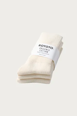 Organic Daily 3-Pack Ribbed Crew - Ivory