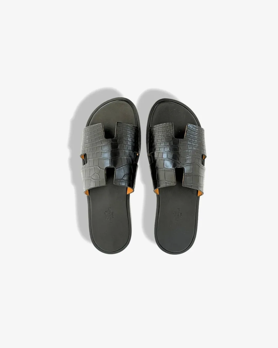Original Hermes Izmir Sandal in Croc Leather.
