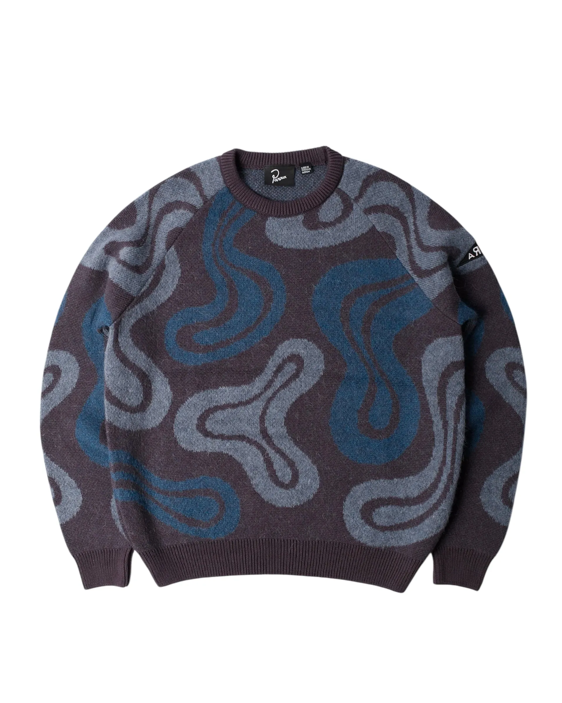 Parra Stupid Lava LampKnitted Pullover // Dark Mahogany
