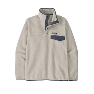 Patagonia M's LW Synch Snap-T Fleece Oatmeal Heather W/ Smolder Blue