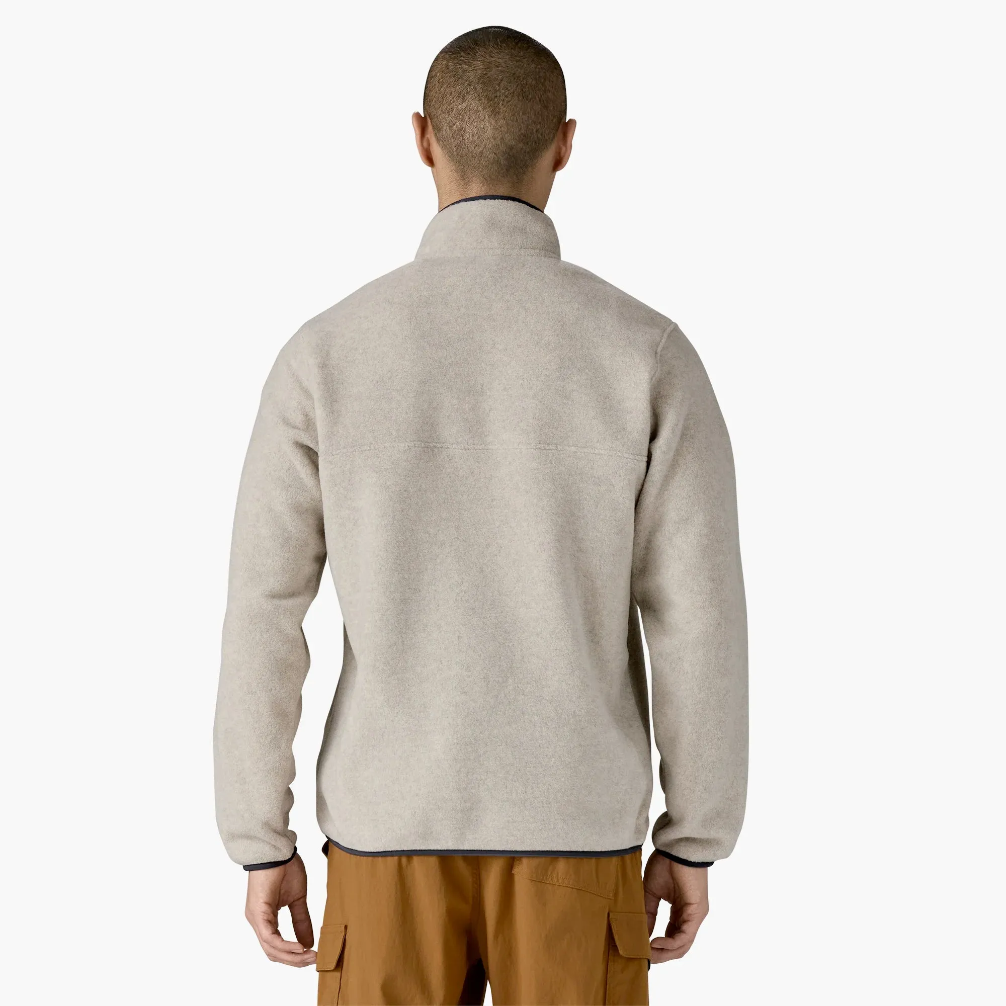Patagonia M's LW Synch Snap-T Fleece Oatmeal Heather W/ Smolder Blue