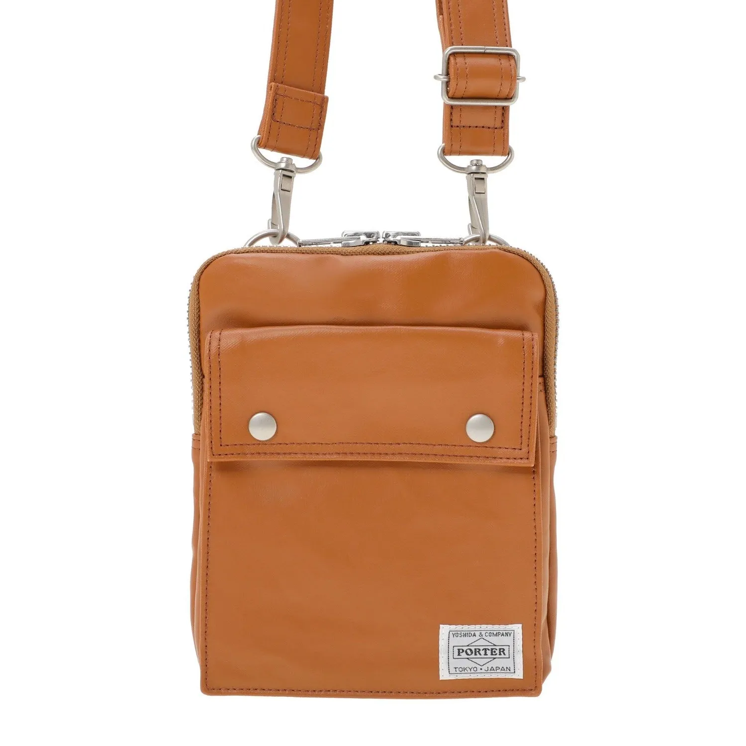 Porter Free Style Vertical Shoulder Bag Camel