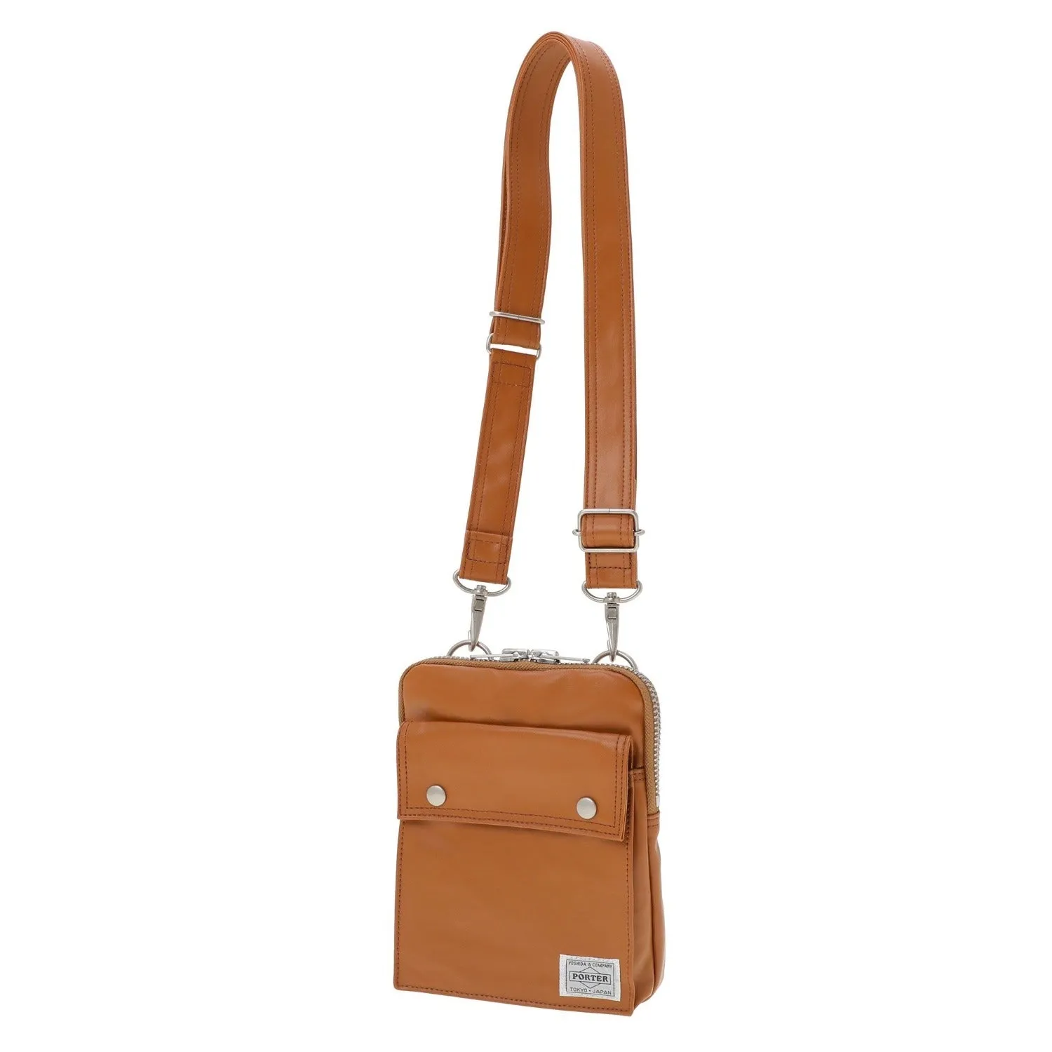 Porter Free Style Vertical Shoulder Bag Camel