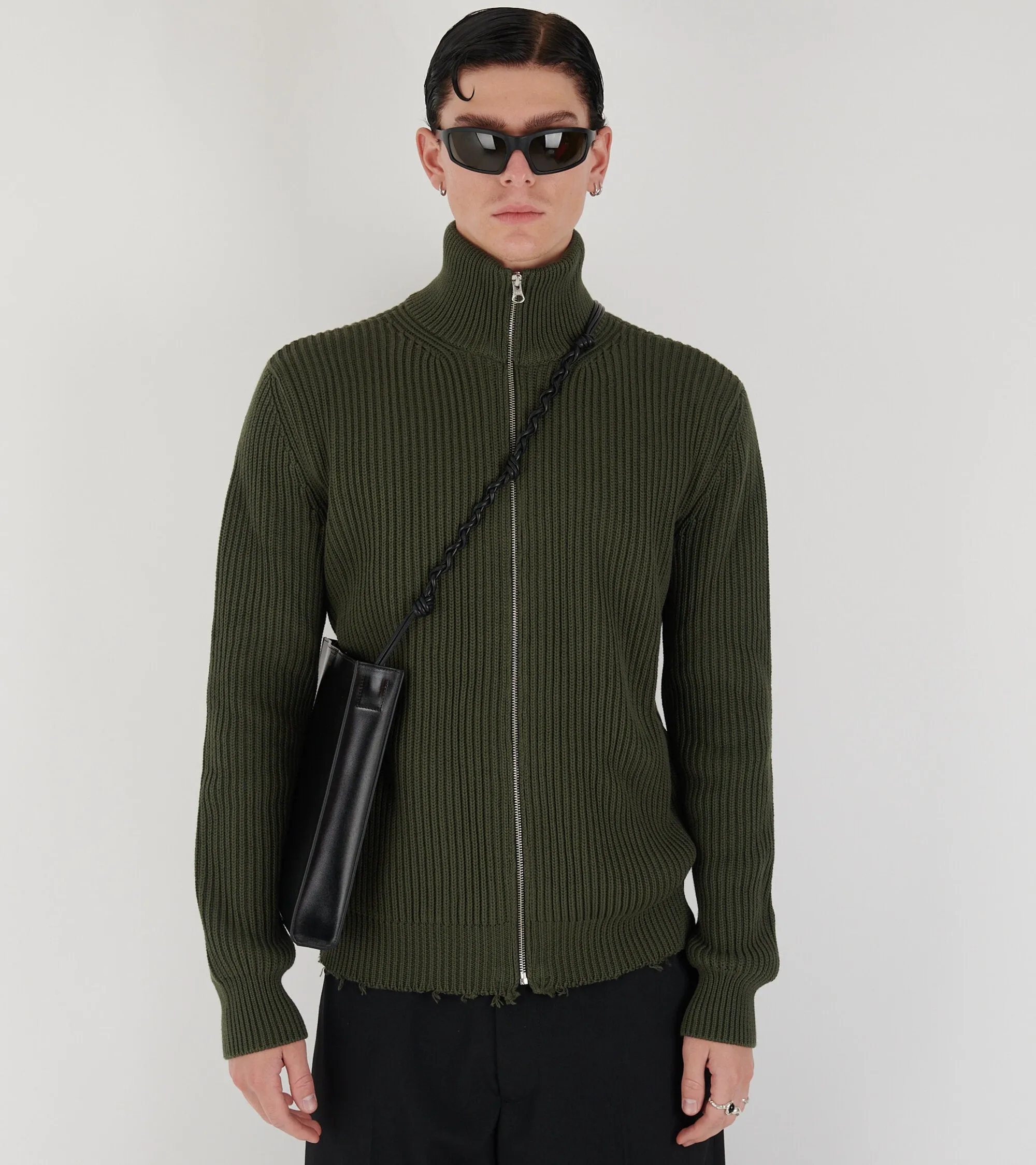 Raven Matt Black Green Solid Lens