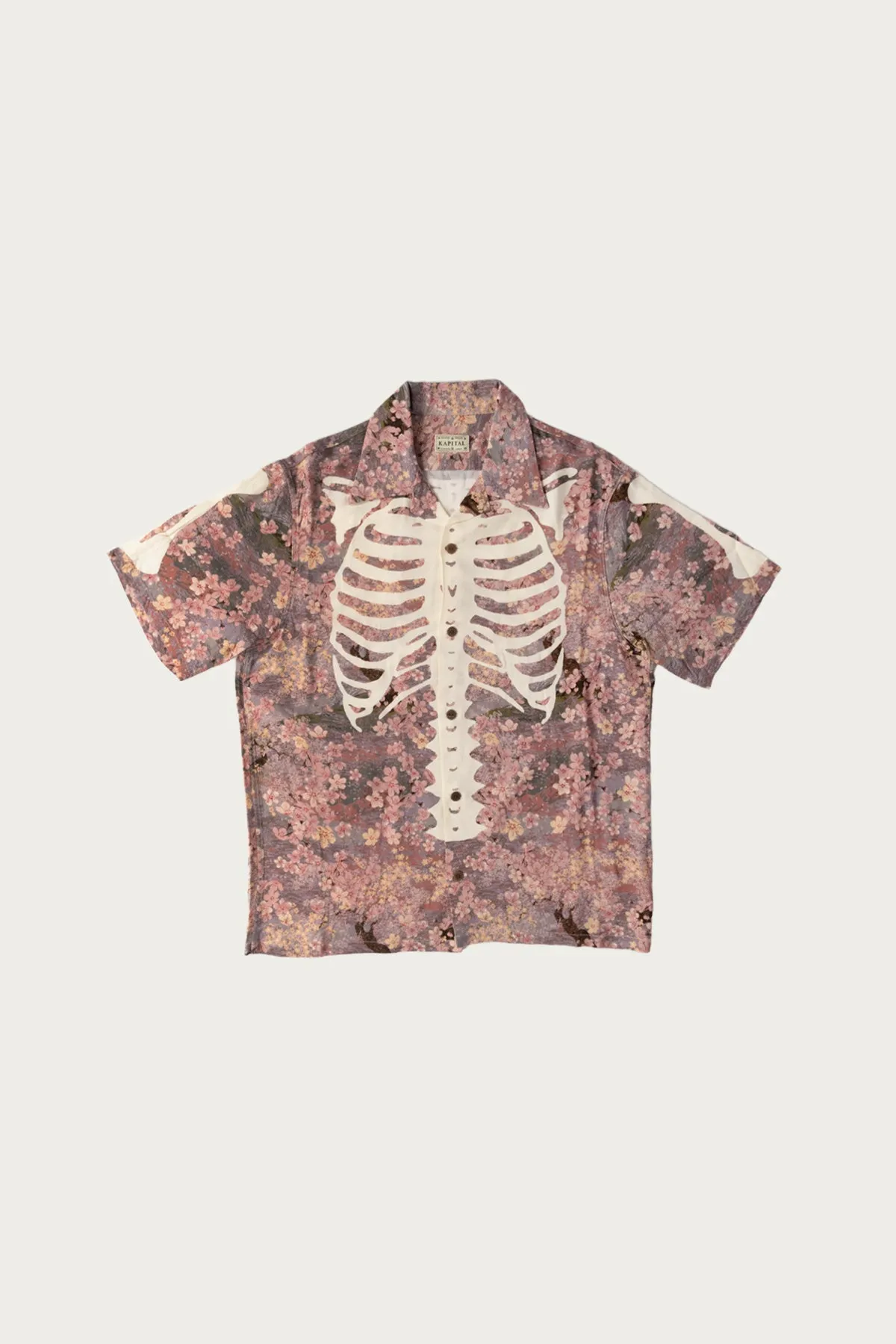 Rayon SAKURA-BONE Aloha Shirt - Grey