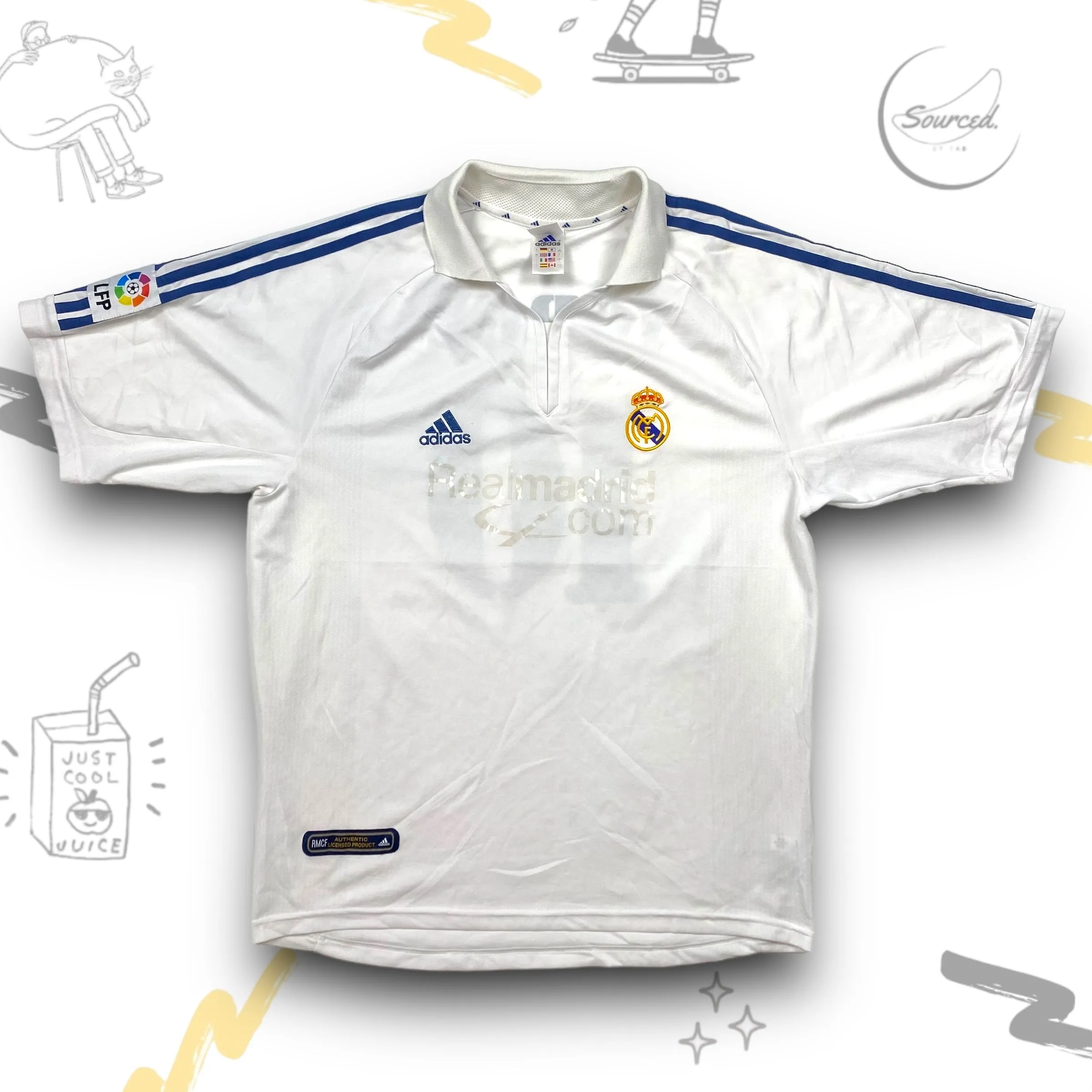 Real Madrid Vintage Adidas Home Jersey 2001-02 (L)
