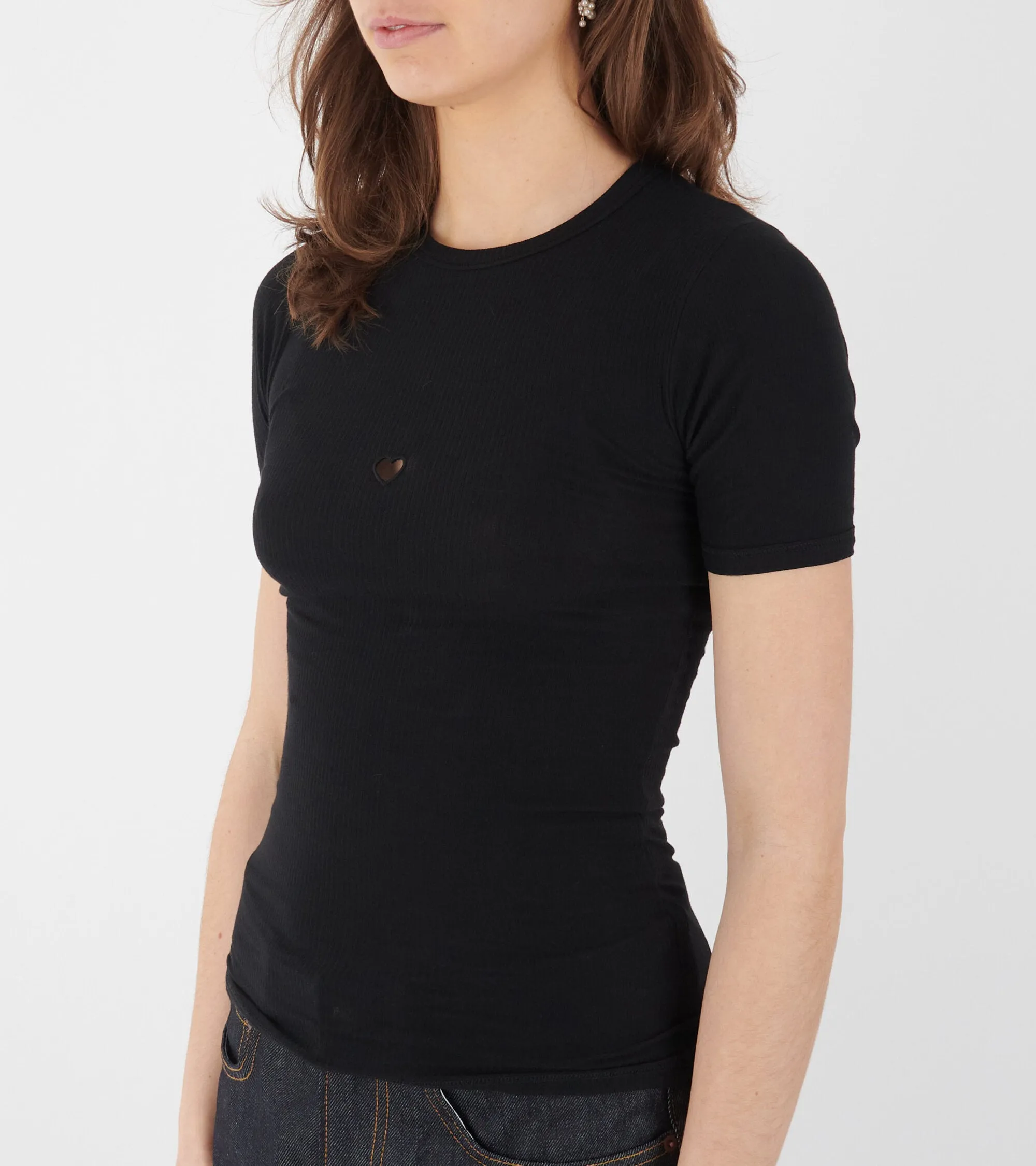 S/S Heart T-shirt Black