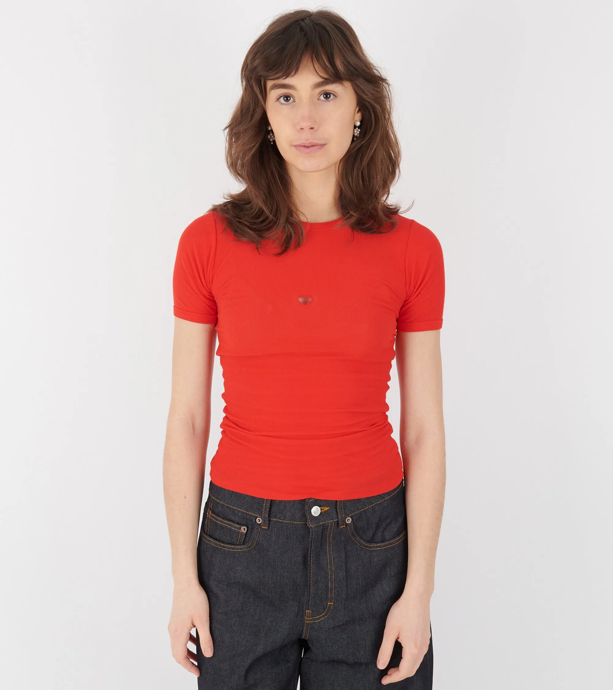 S/S Heart T-shirt My Red
