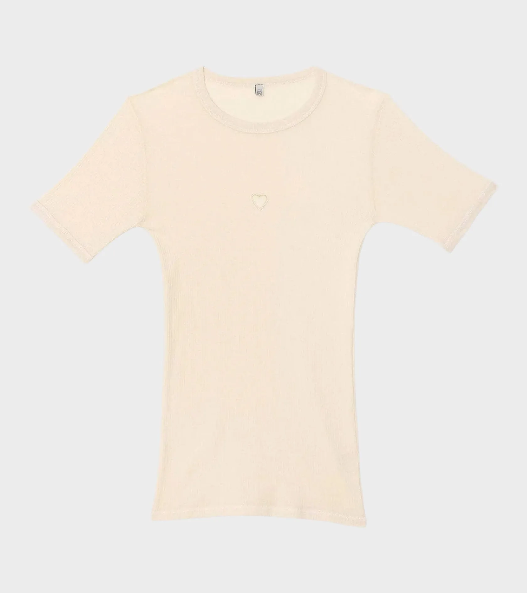 S/S Heart T-shirt Undyed