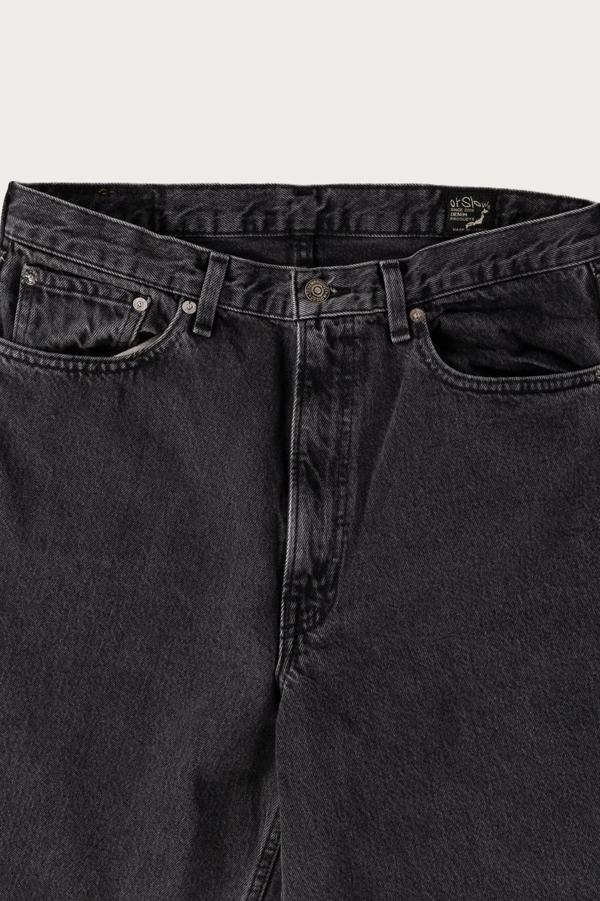 Super Dad's Denim Pants - Black Denim Stone