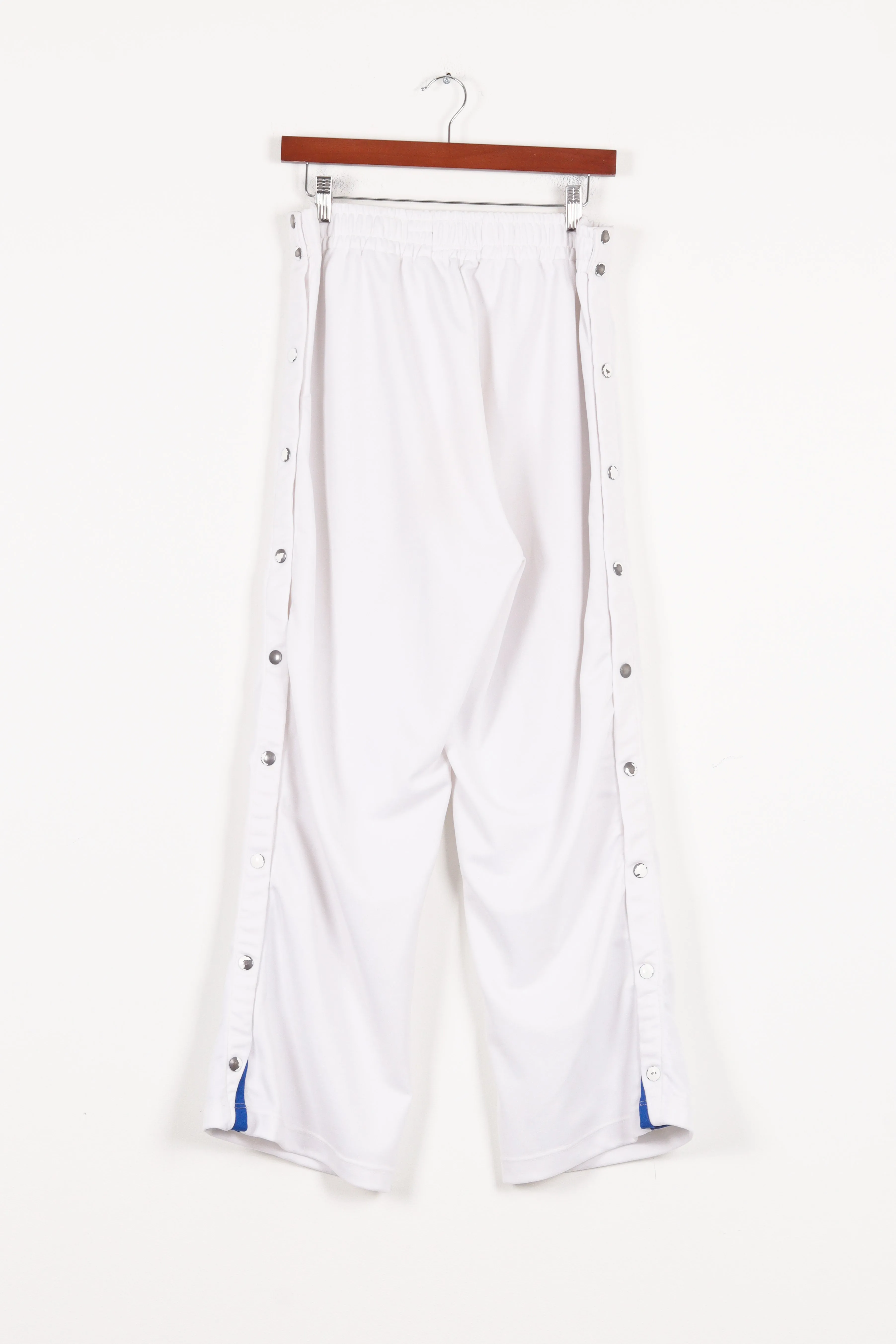 Vintage 1981-1982 'James Bailey New Jersey Nets Home' Tear Away Warm Up Pants White