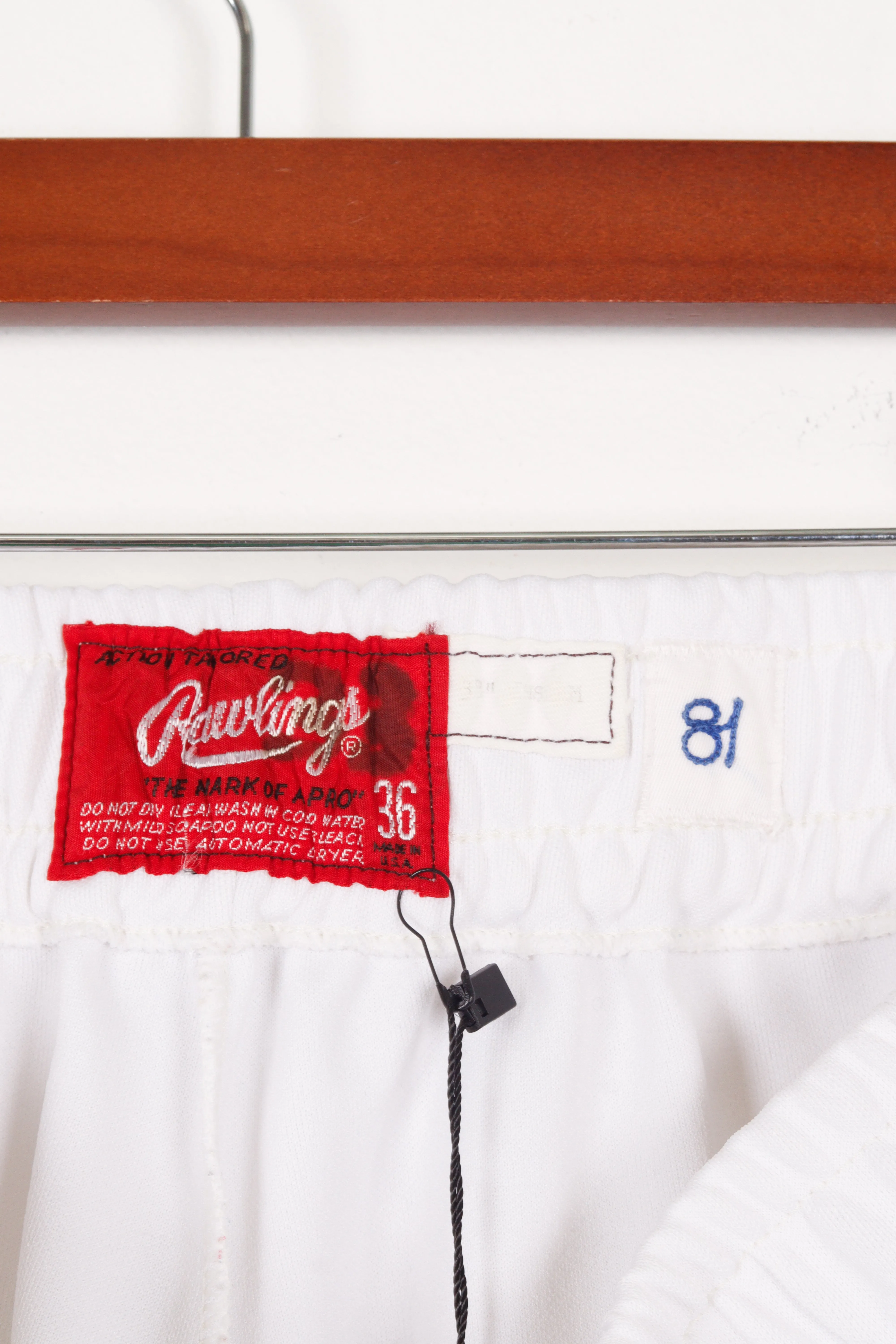 Vintage 1981-1982 'James Bailey New Jersey Nets Home' Tear Away Warm Up Pants White