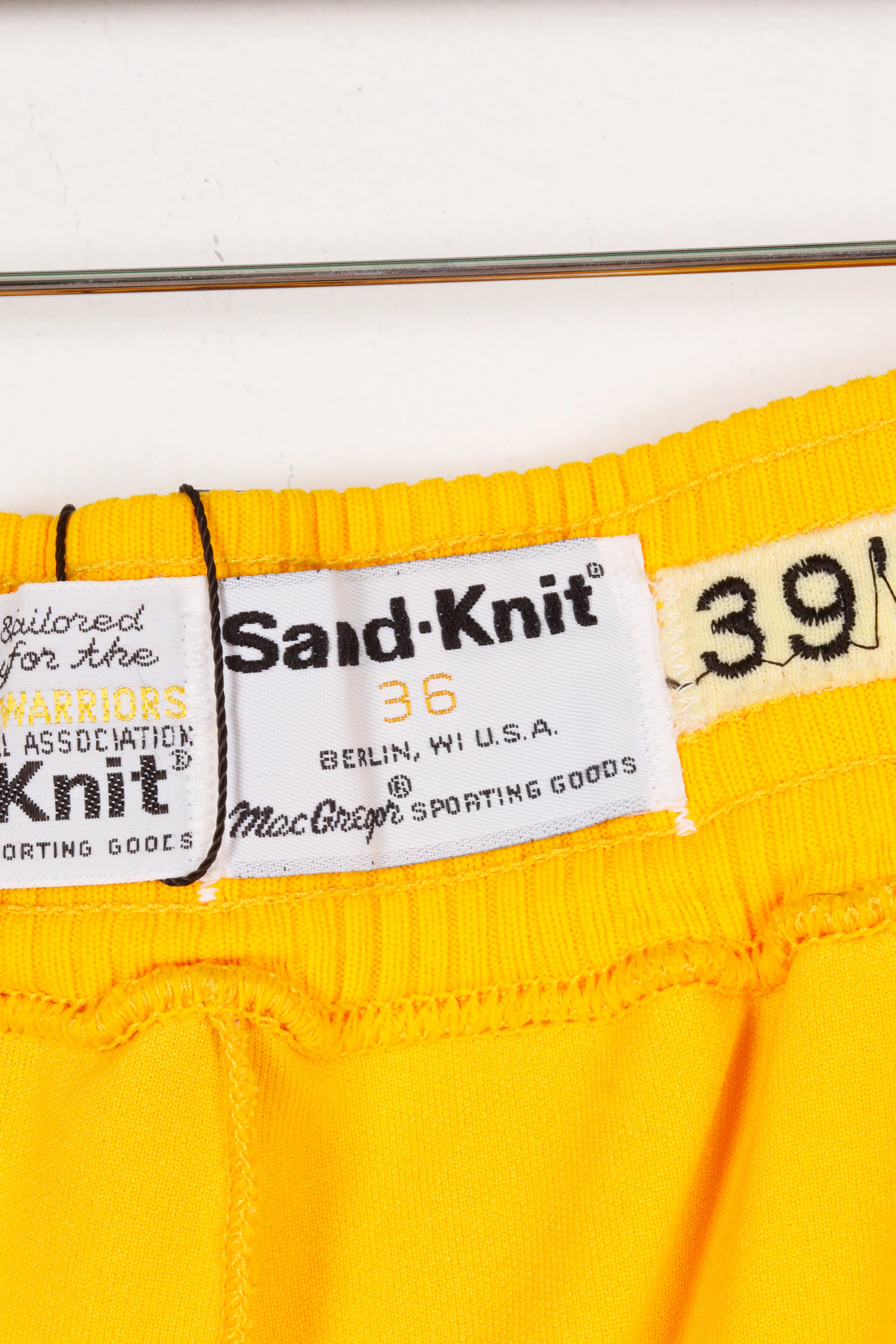 Vintage 1985-86 Sand Knit 'Golden State Warriors Guy Williams Home' Tear Away Warm Up Pants