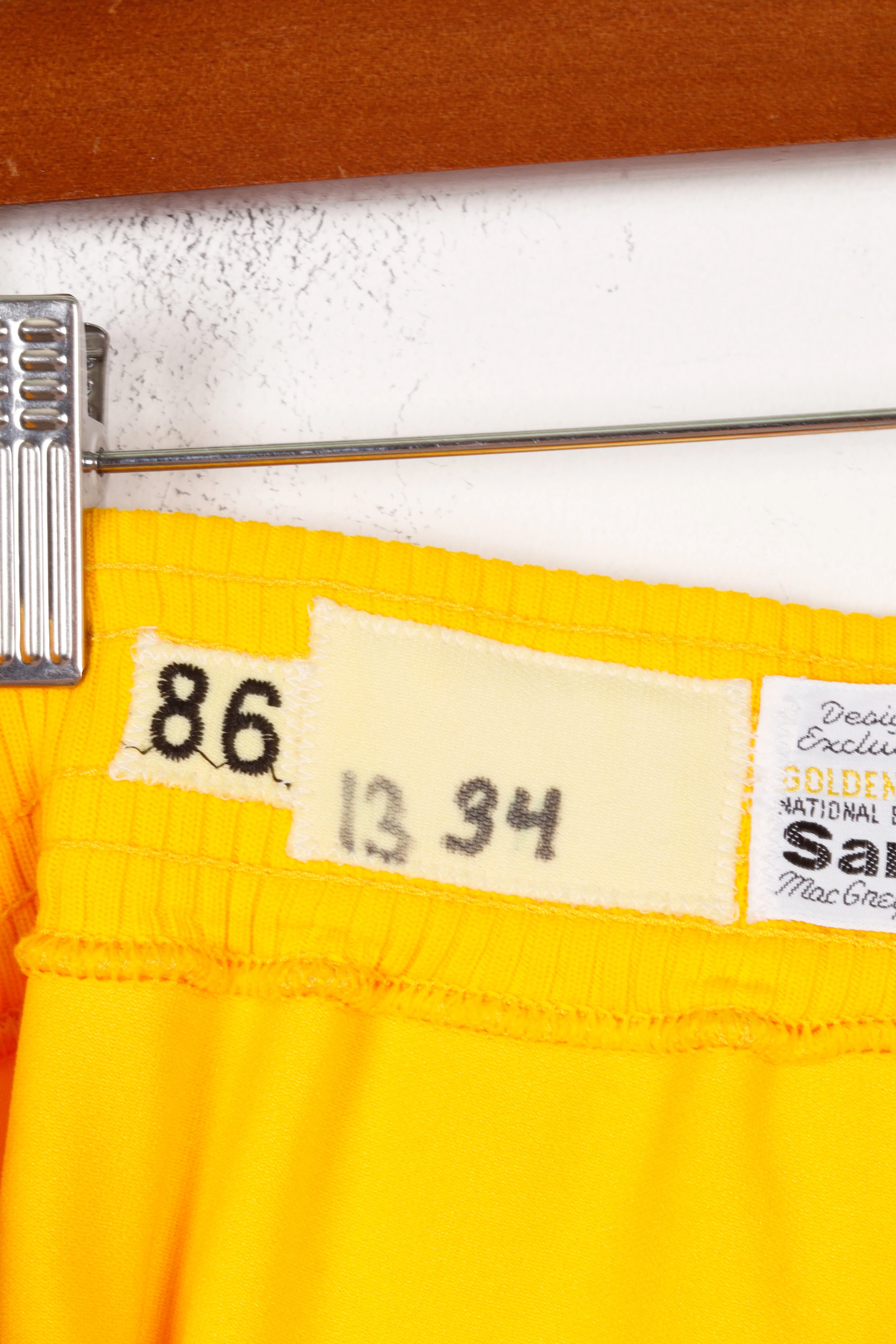 Vintage 1985-86 Sand Knit 'Golden State Warriors Guy Williams Home' Tear Away Warm Up Pants