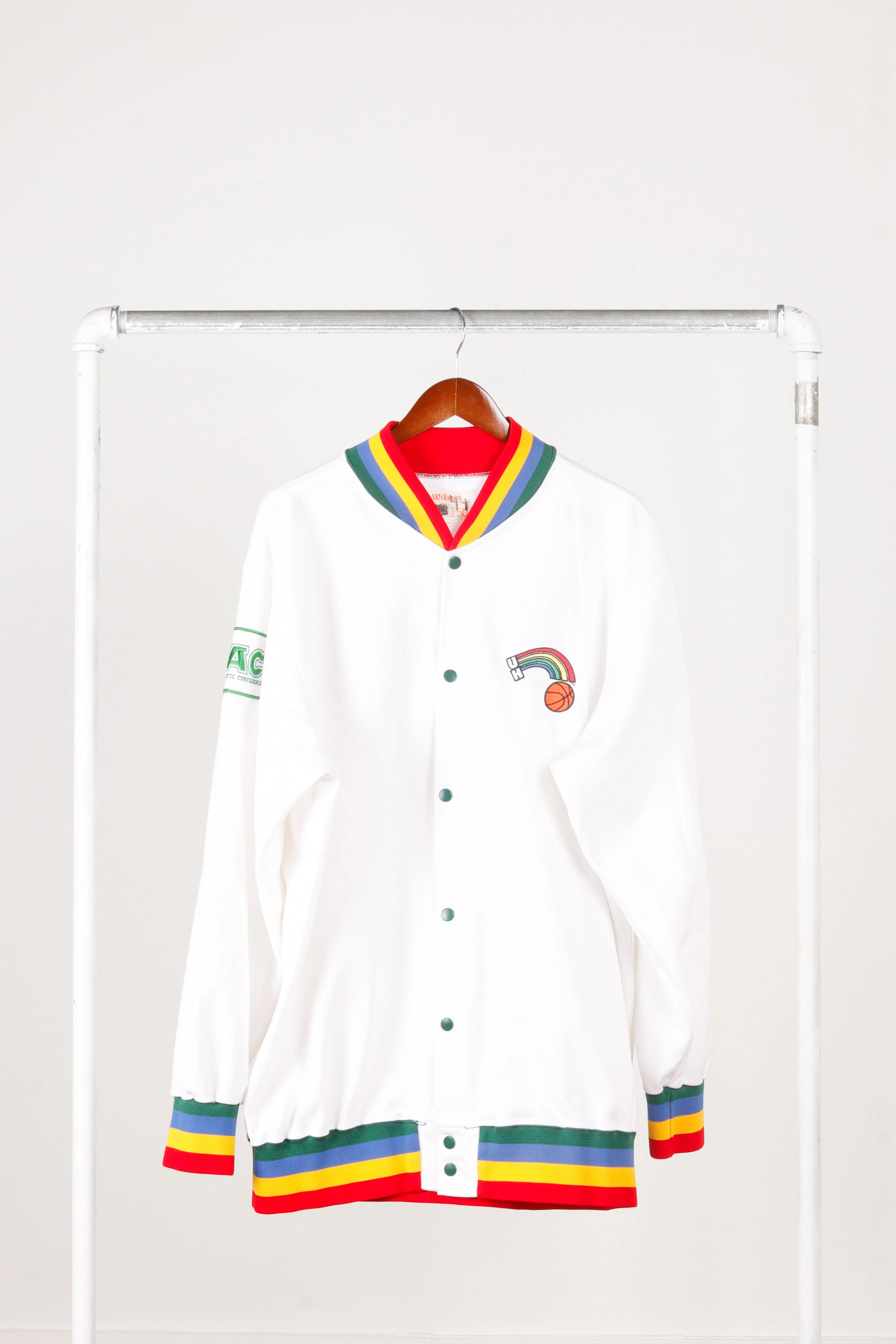 Vintage 1993-94 Wilson 'University Of Hawaii Rainbows Basketball Ahmad Ricketts' Home Warm Up Jacket